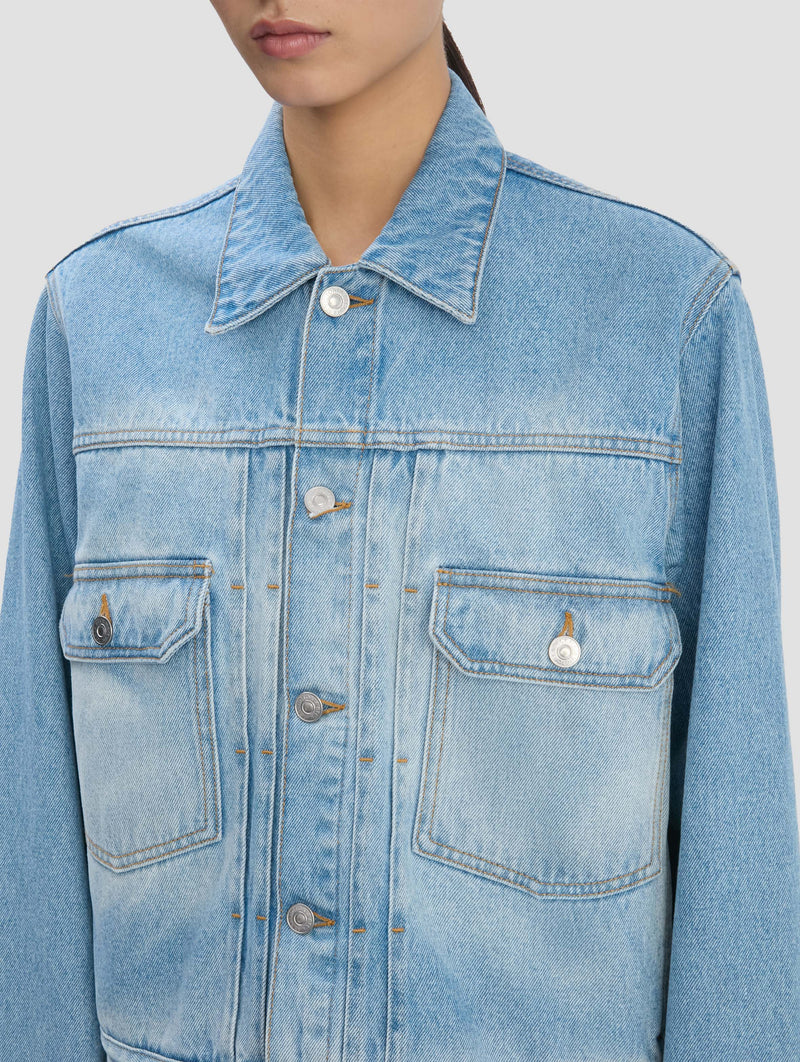 Denim Trucker Jacket in Heritage Blue