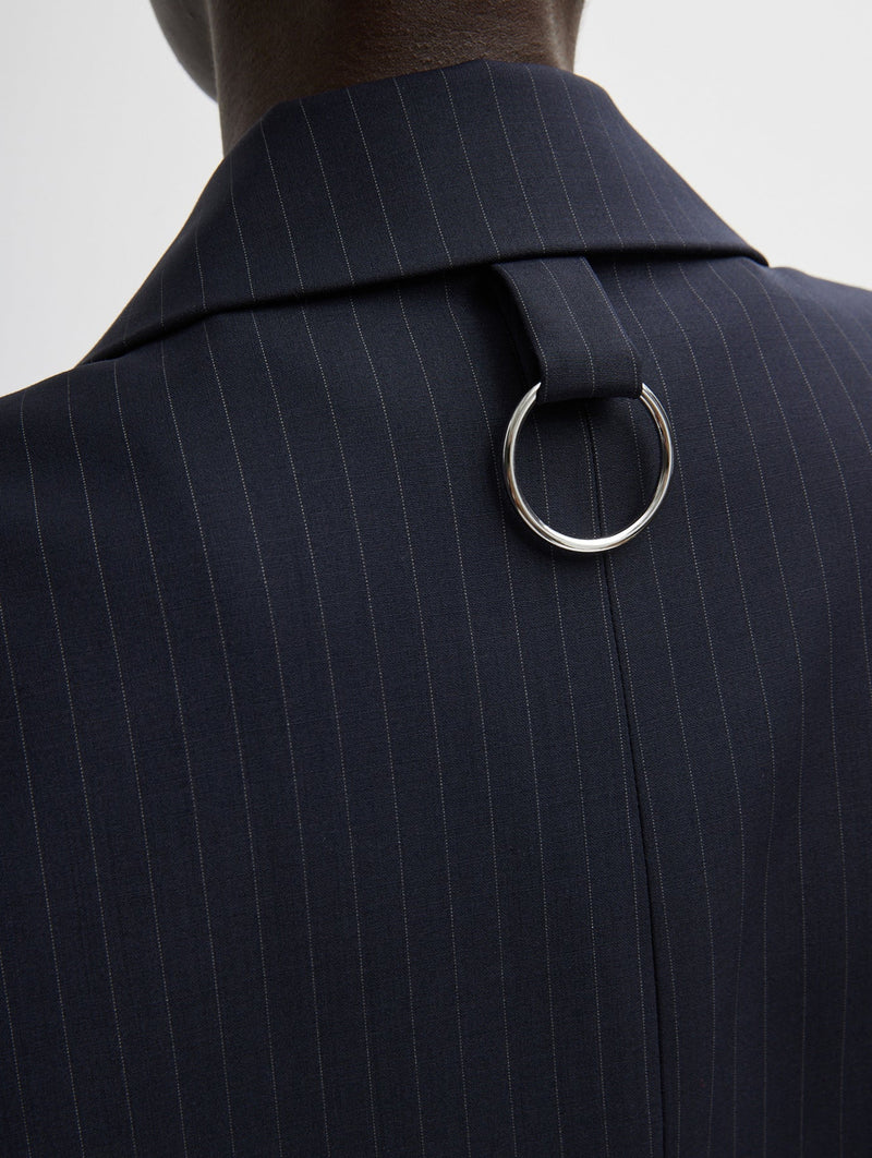 Dominic Pinstripe Liam Vest in Navy