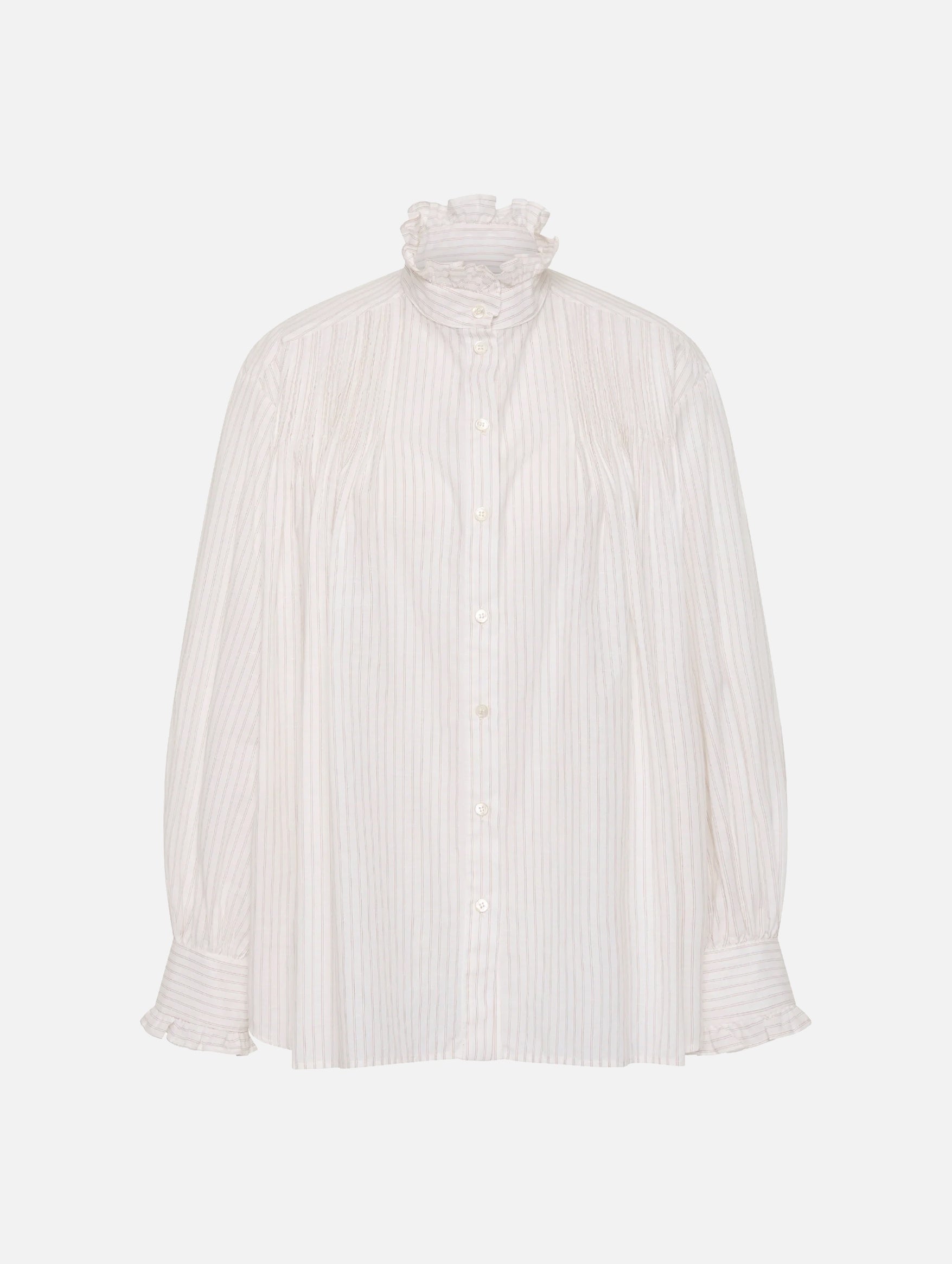 Don't Overthink It Shirt in Black Coffee and Ivory Stripe