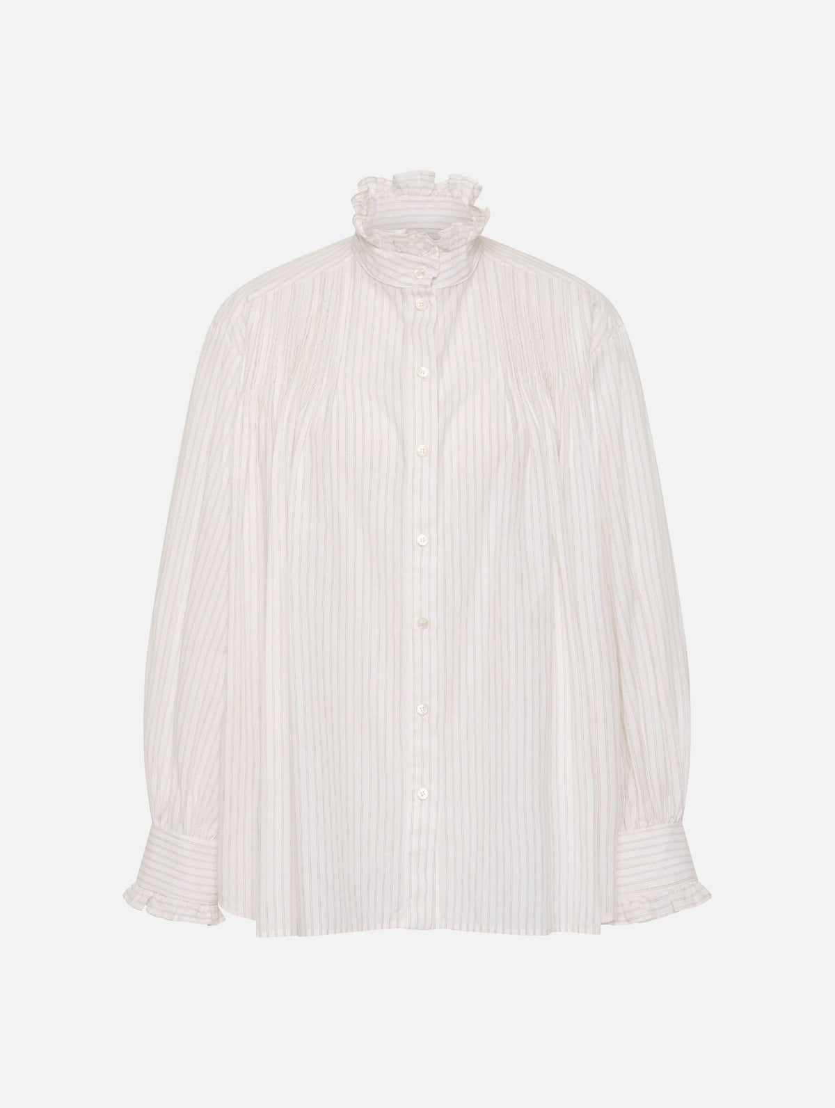 Don't Overthink It Shirt in Black Coffee and Ivory Stripe