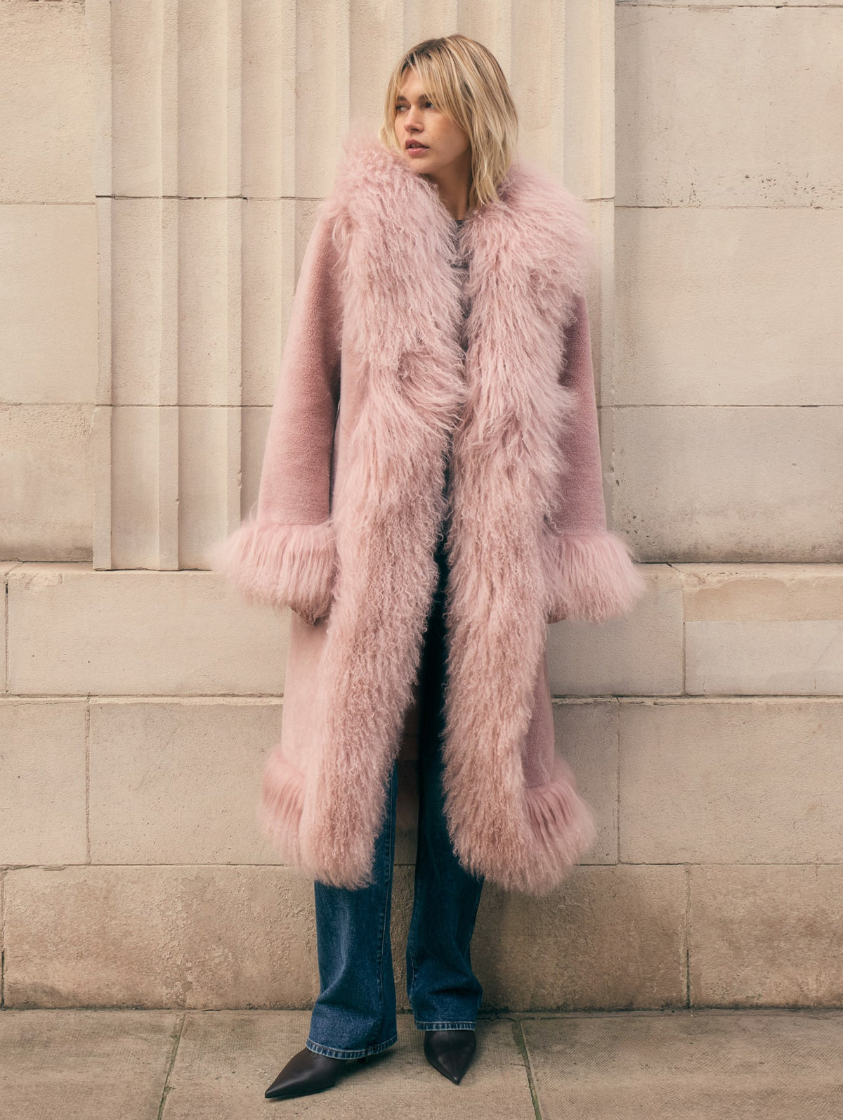 Donna Coat in Rose Pink