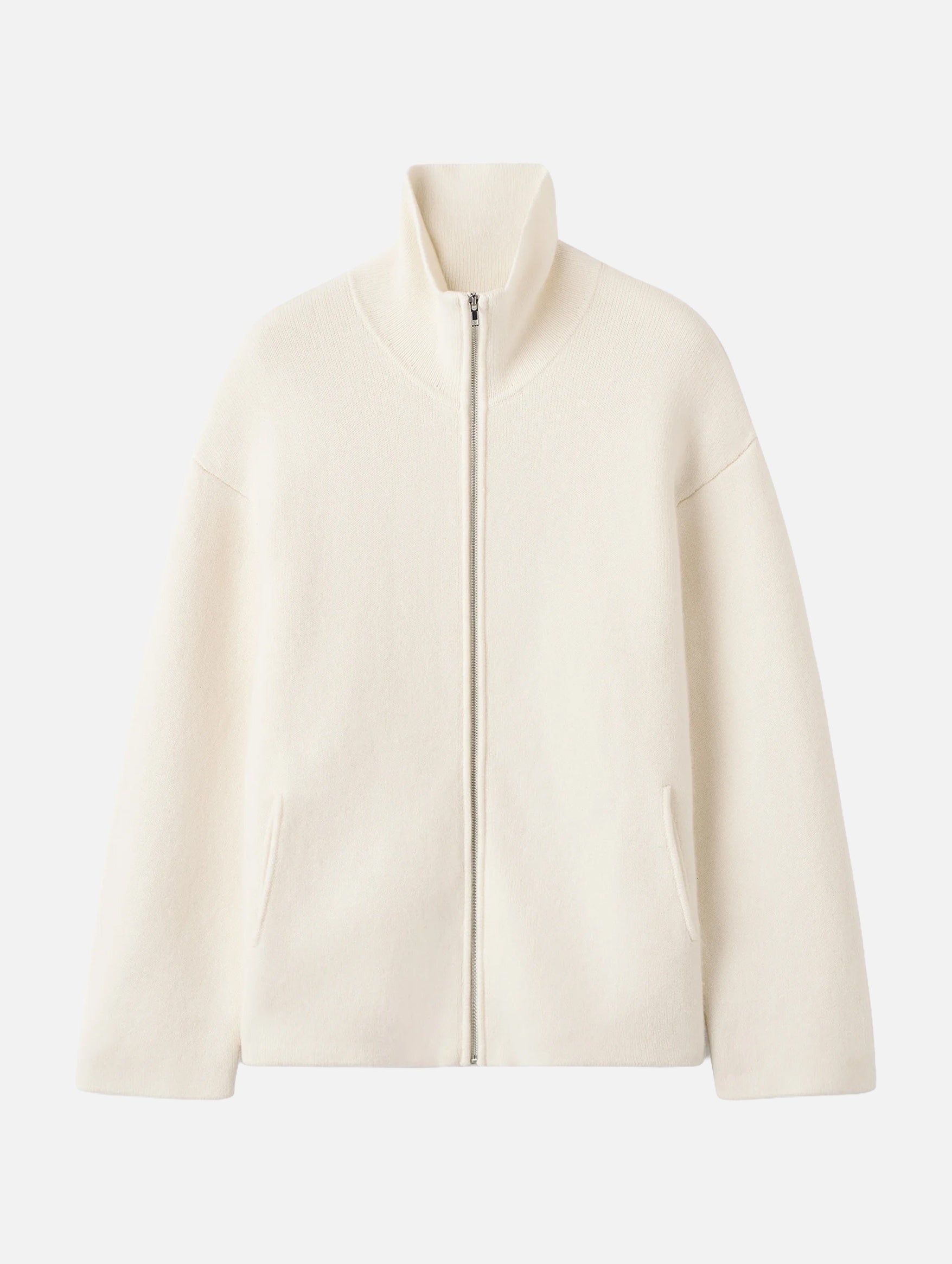 Double Knit Cardigan in Feather White