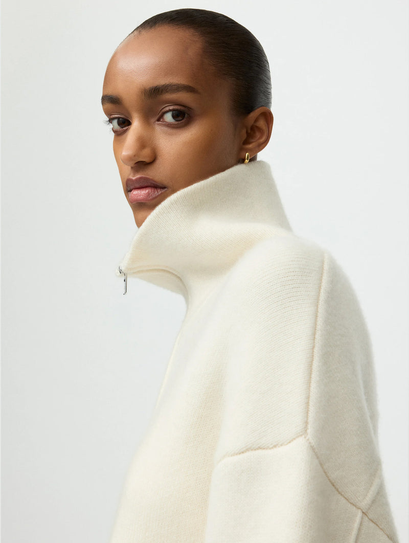 Double Knit Cardigan in Feather White