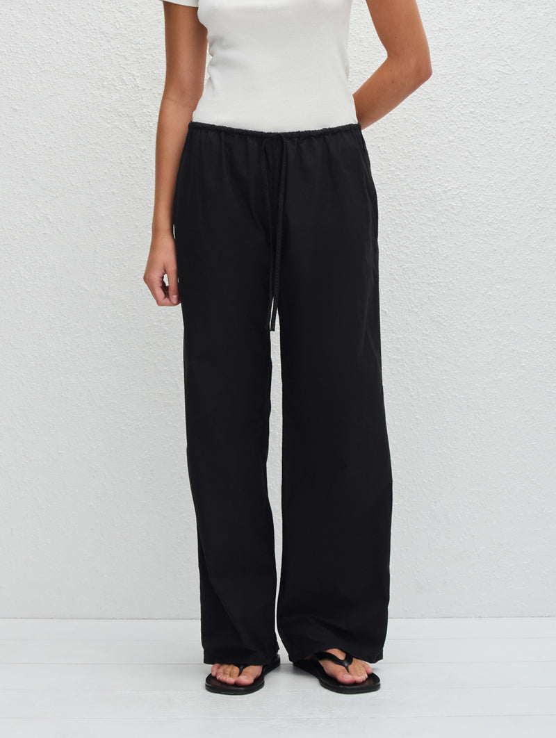 Drawcord Pant in Black