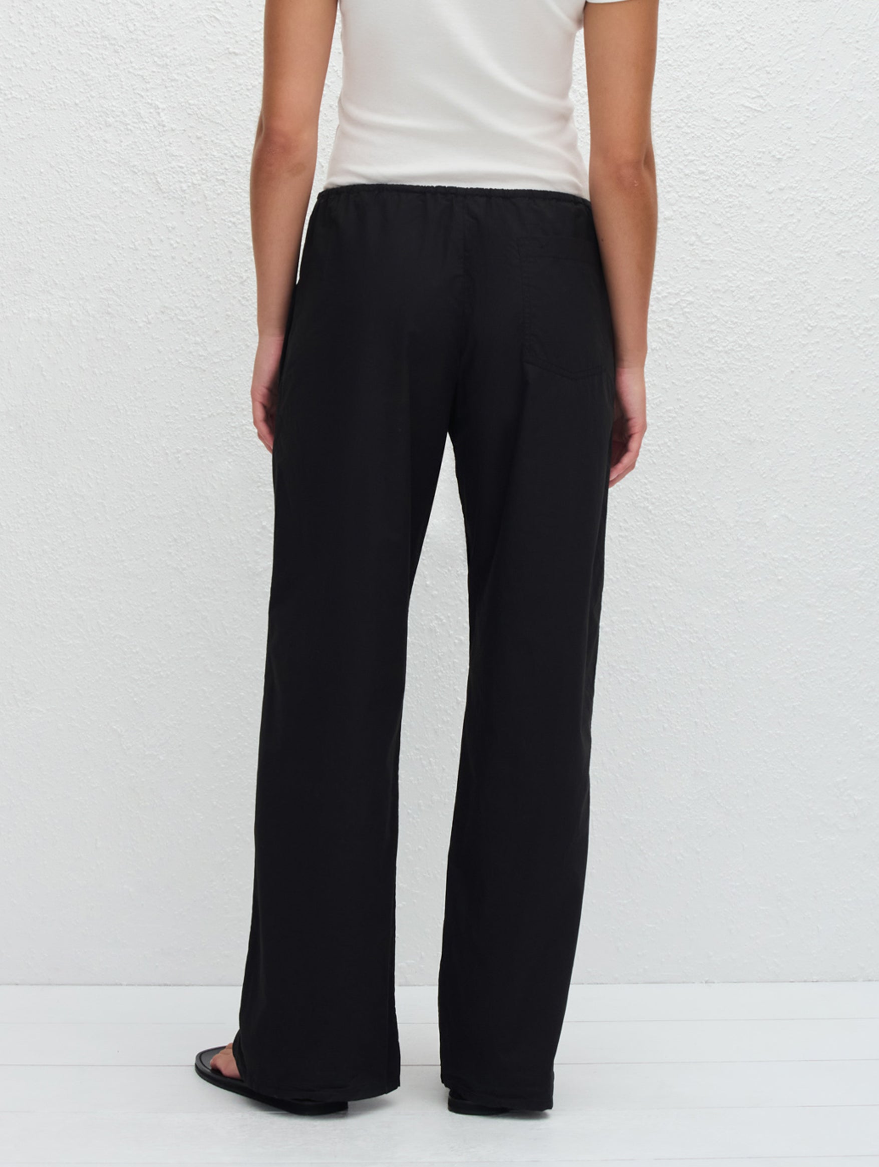 Drawcord Pant in Black
