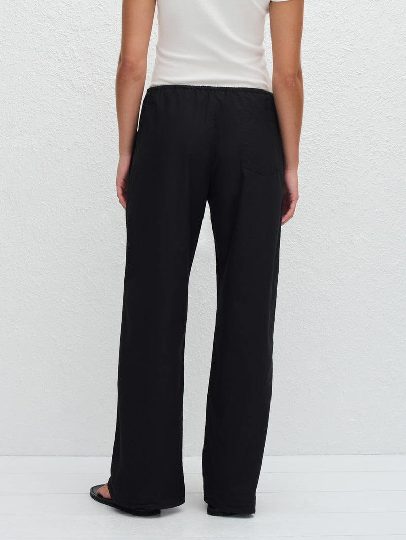 Drawcord Pant in Black