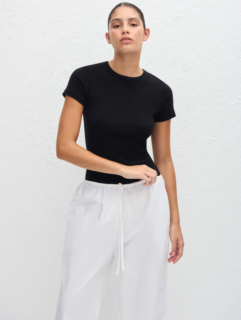 Drawcord Pant in White