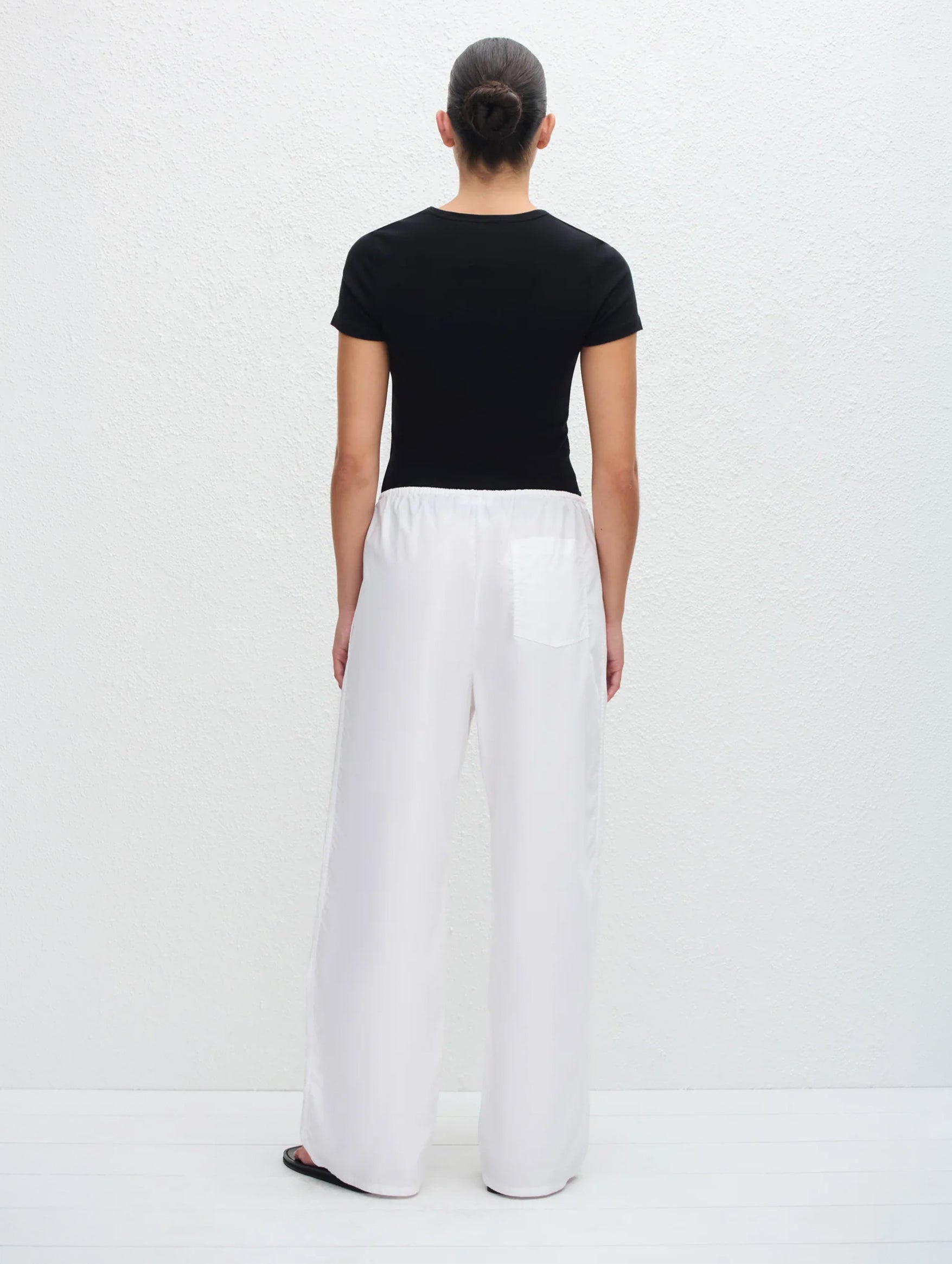 Drawcord Pant in White