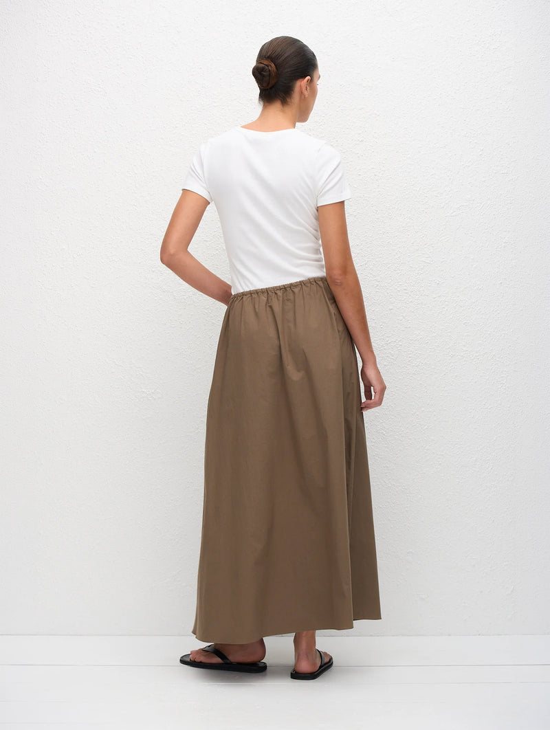 Drawcord Skirt in Birch