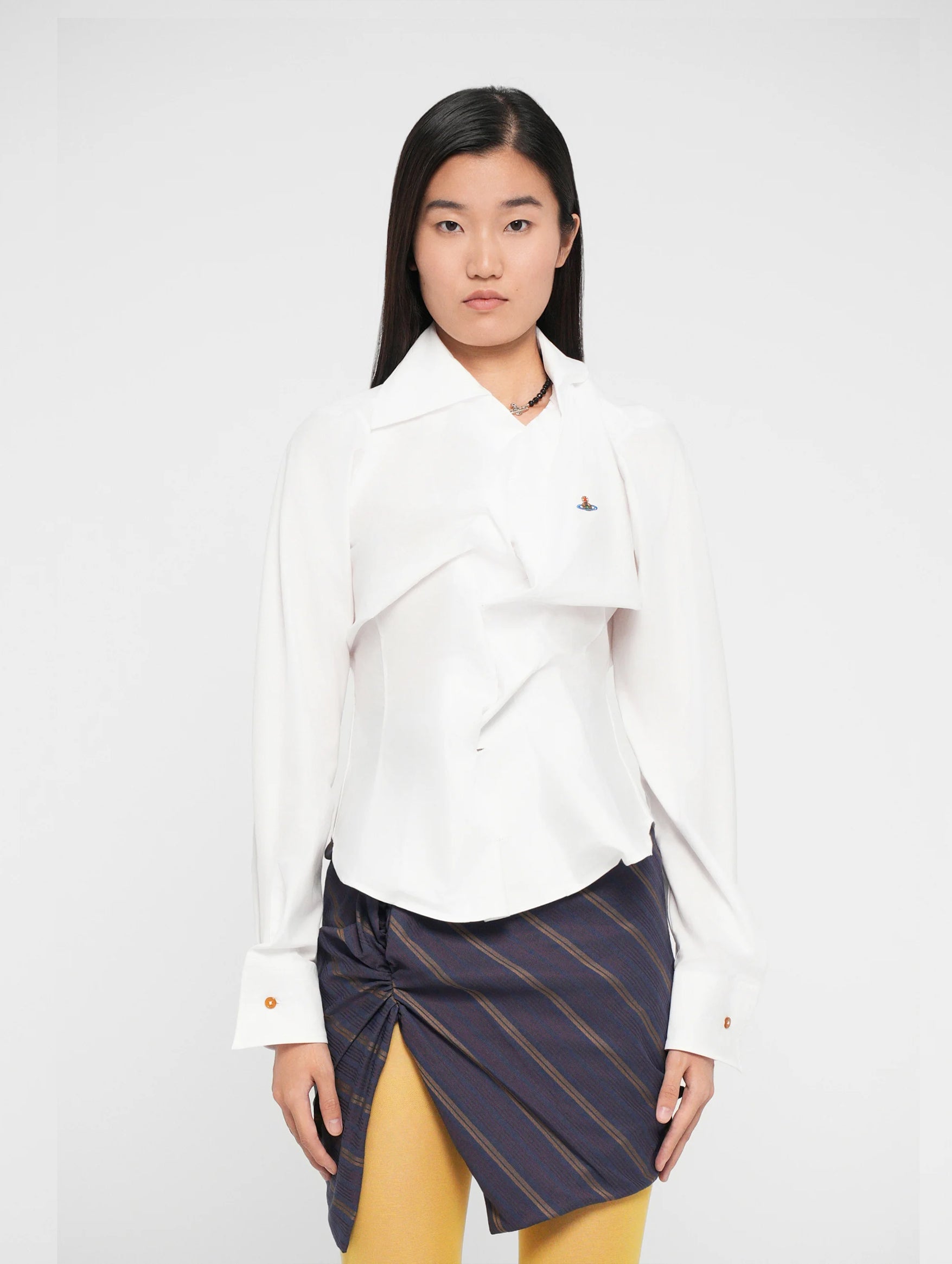 Drunken Long Sleeve Shirt in White