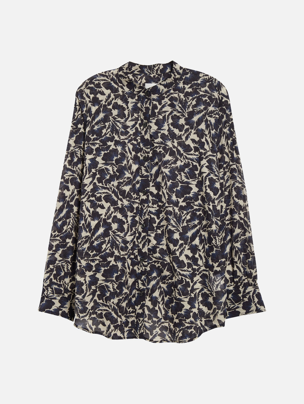 Dylan Cotton Shirt in Navy Cream Floral