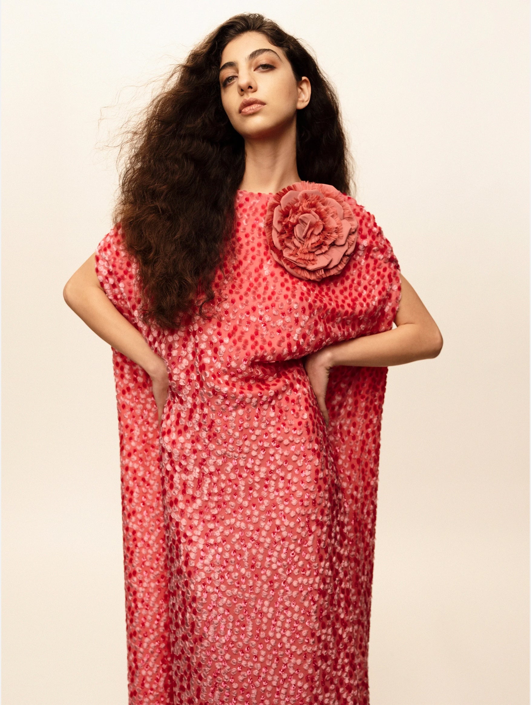 Eleonore Dress in Rapture Rose Fil Coupé