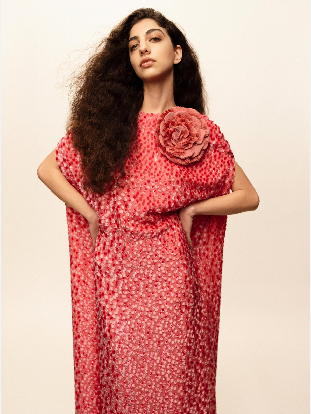 Eleonore Dress in Rapture Rose Fil Coupé