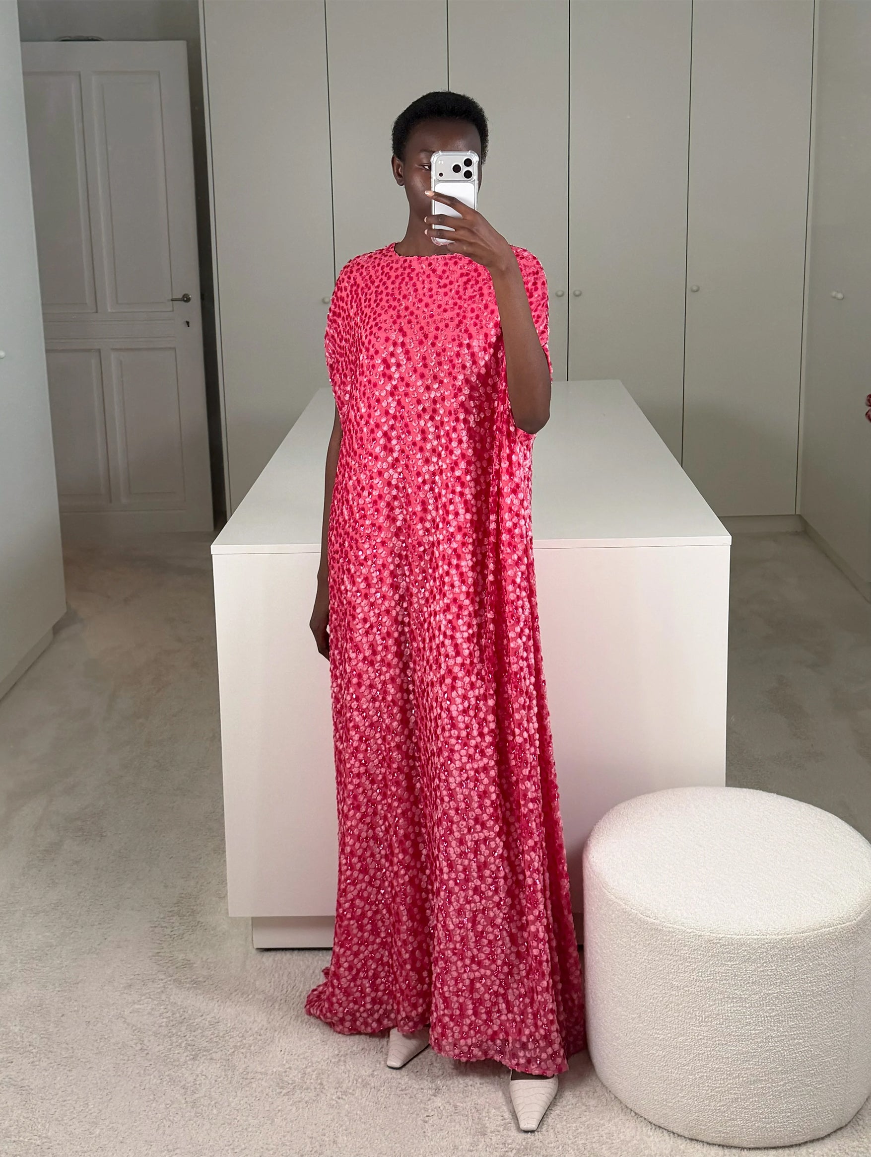 Eleonore Dress in Rapture Rose Fil Coupé