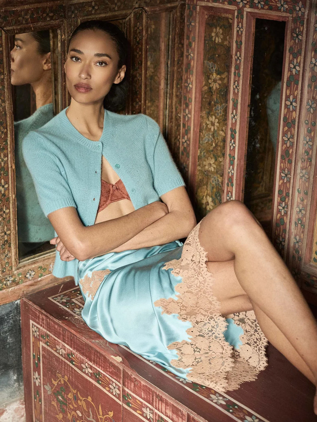 Elowette Skirt in Deep Aquamarine