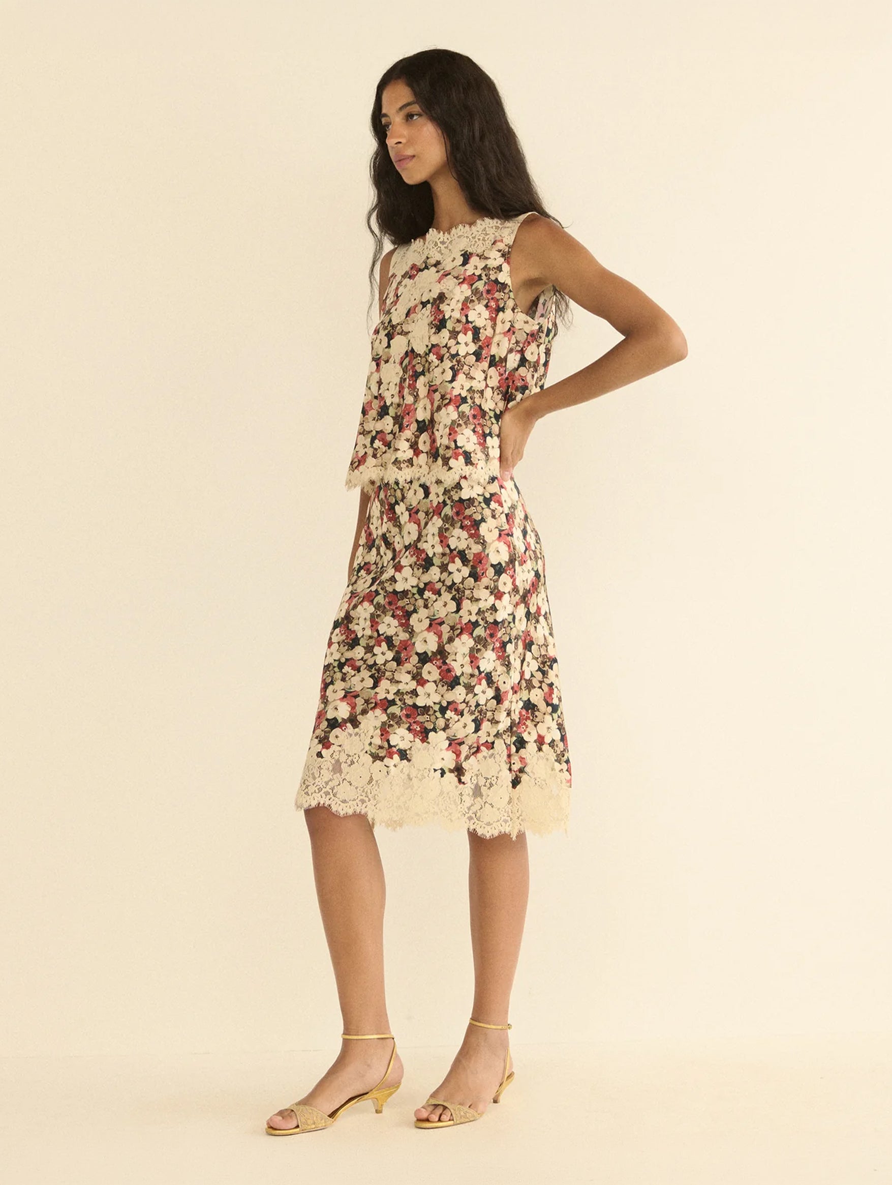 Elowette Skirt in Wildflower Bramble