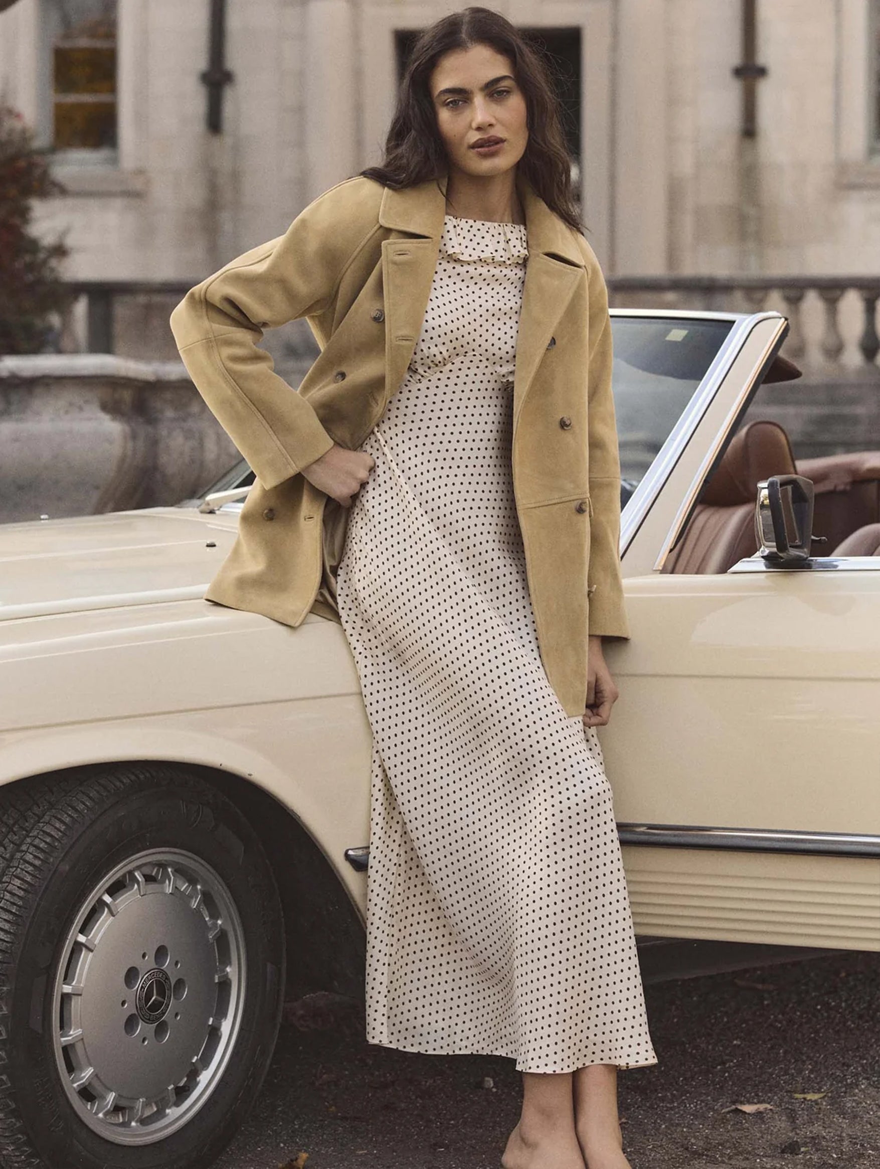 Emerence Dress in Crème Portia Dot