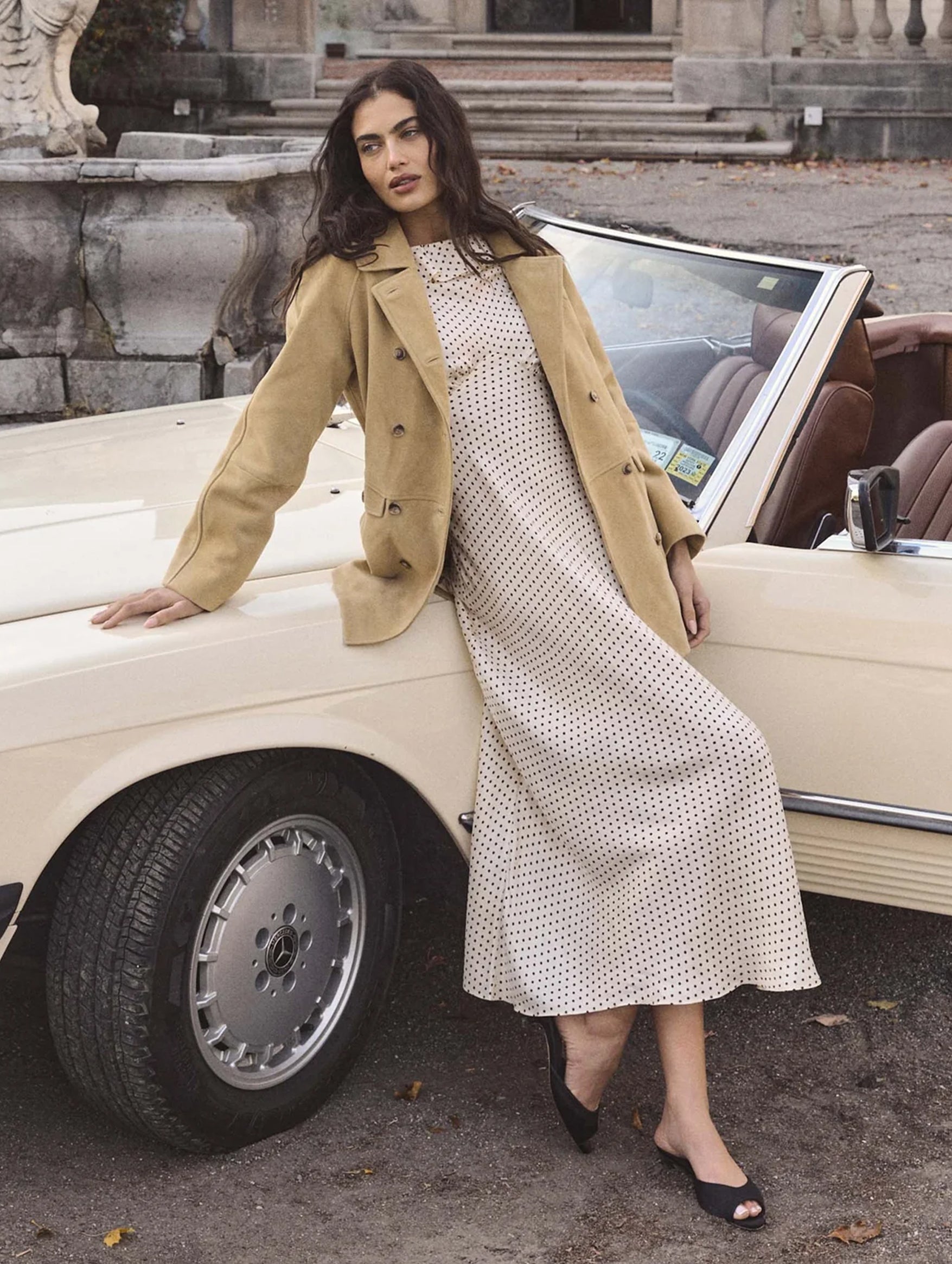 Emerence Dress in Crème Portia Dot