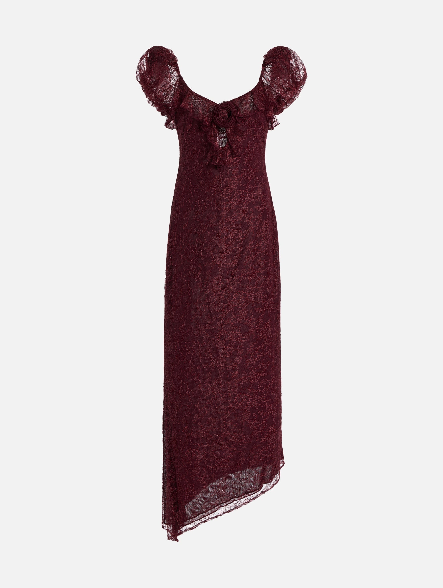 Eden Lace Midi Dress in Earth