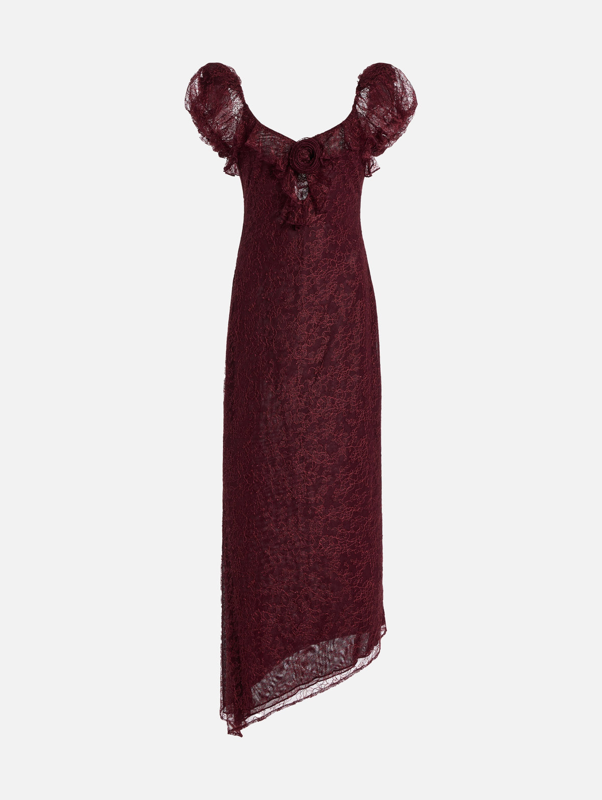 Eden Lace Midi Dress in Earth