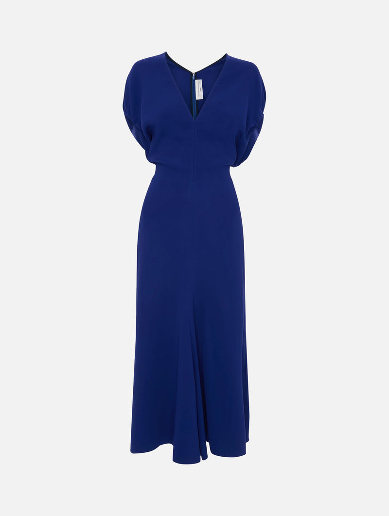 Edith Midi Dress in Bright Indigo