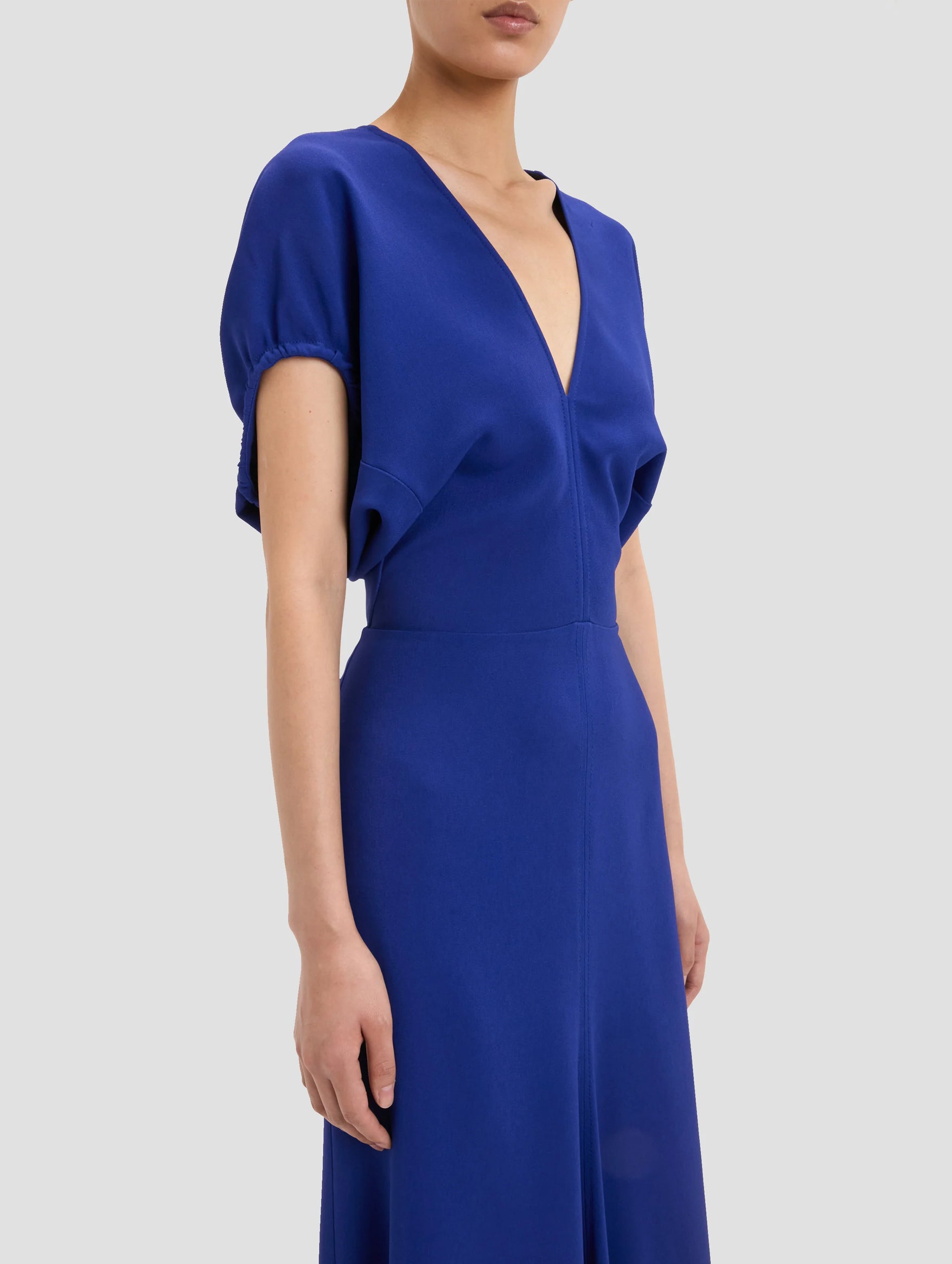 Edith Midi Dress in Bright Indigo