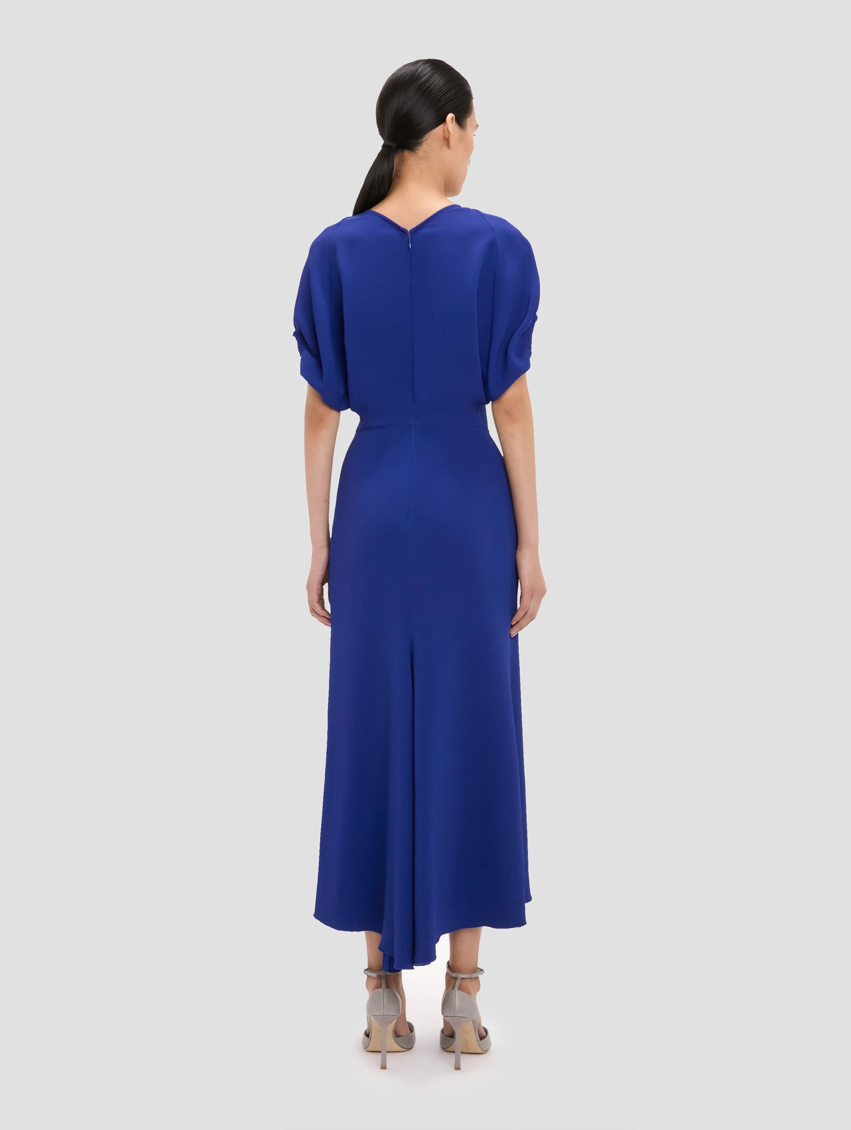 Edith Midi Dress in Bright Indigo