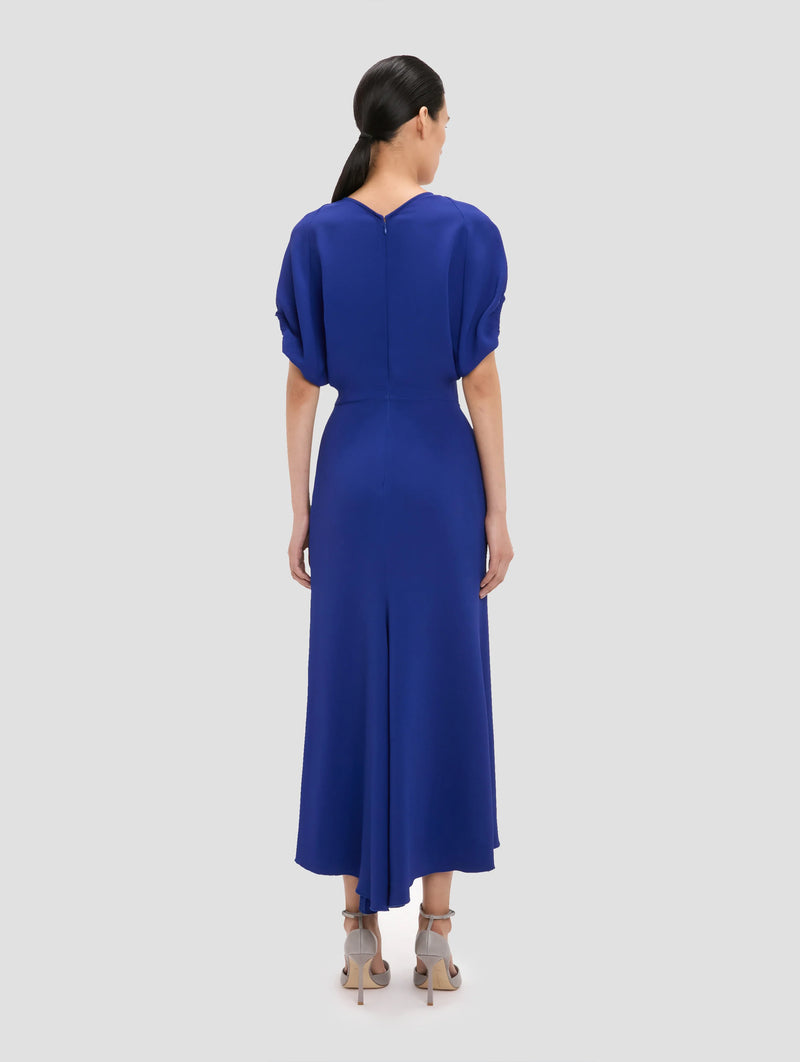 Edith Midi Dress in Bright Indigo