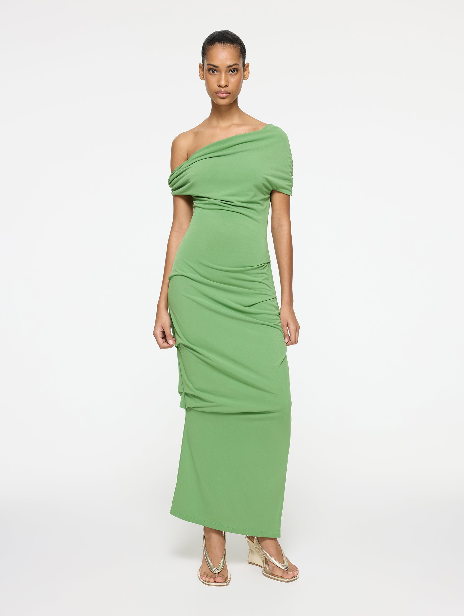Elemental Ida Dress in Forest Green