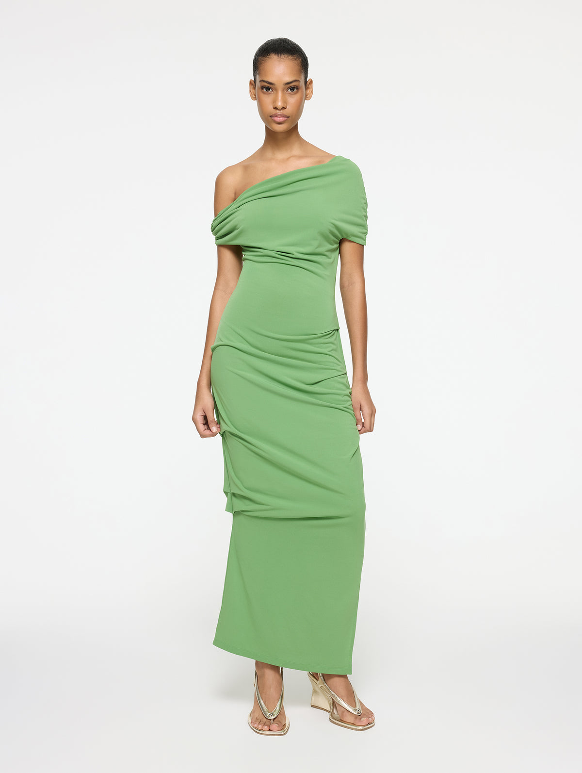 Elemental Ida Dress in Forest Green