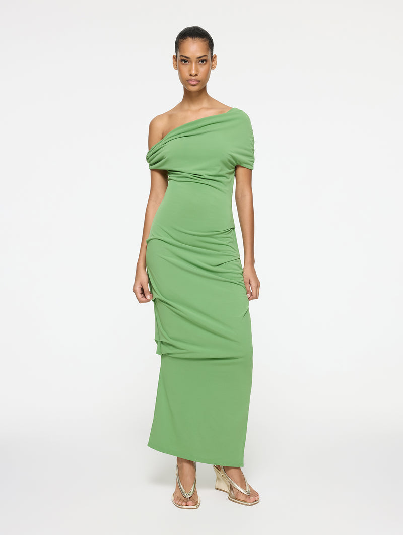Elemental Ida Dress in Forest Green