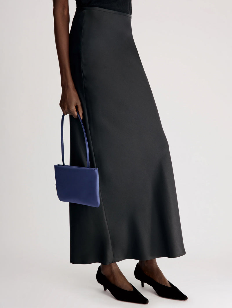 Eli A-Line Maxi Skirt in Black