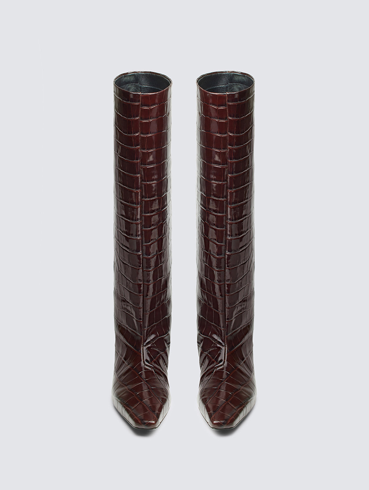 Ellie Embossed Knee-High Boots in Choco