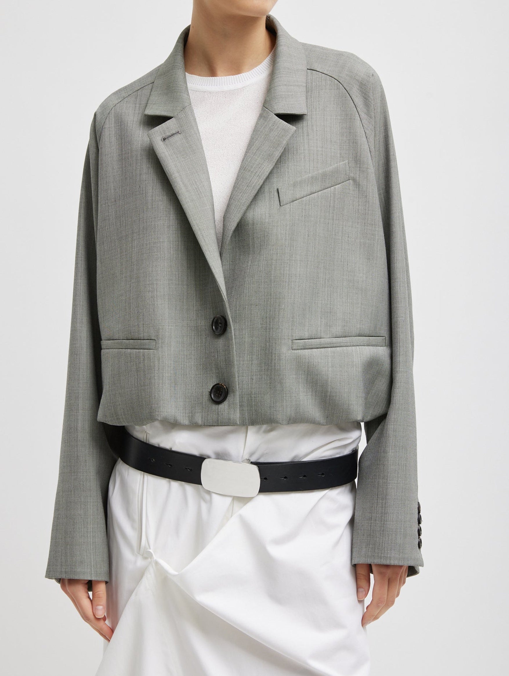 Ellis Suiting Raglan Sleeve Blazer in Light Green