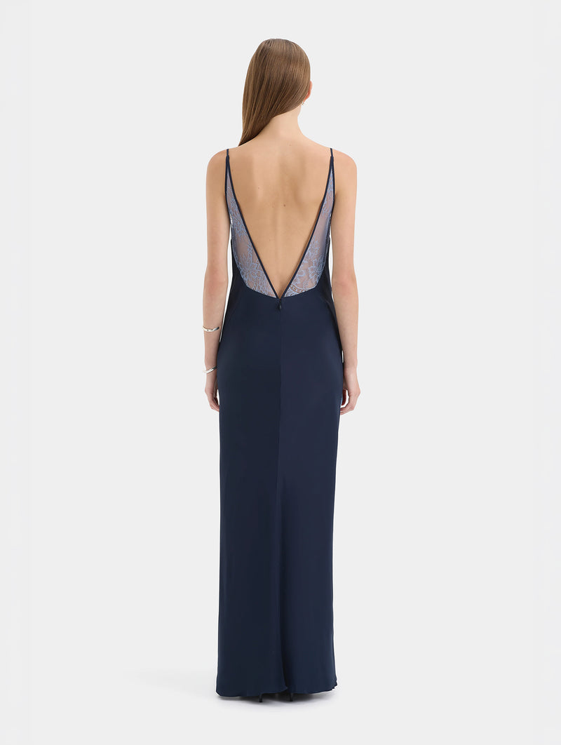 Elsie Lace Gown in Navy