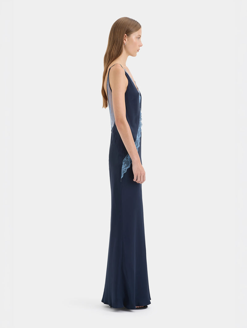 Elsie Lace Gown in Navy