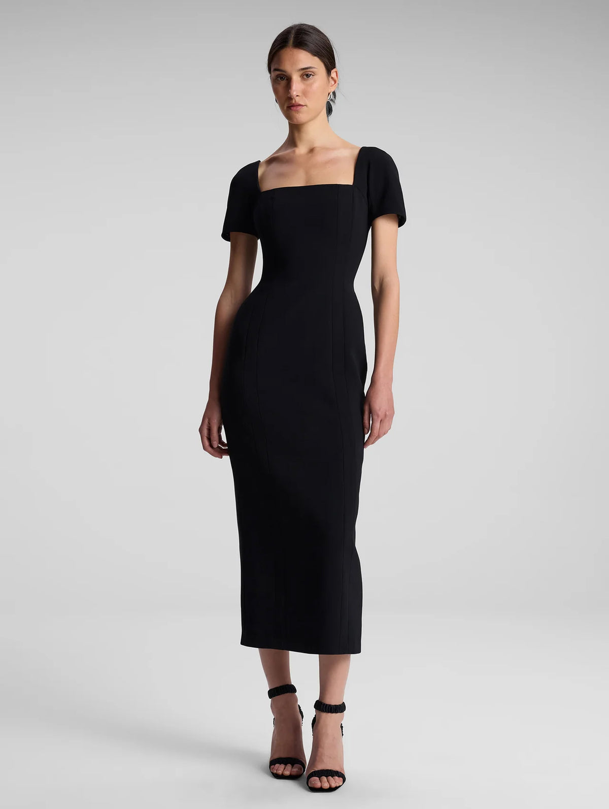 Elvie Midi Dress in Black