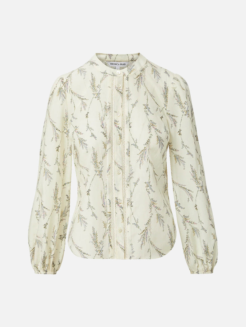Emiko Blouse in Dove White Multi
