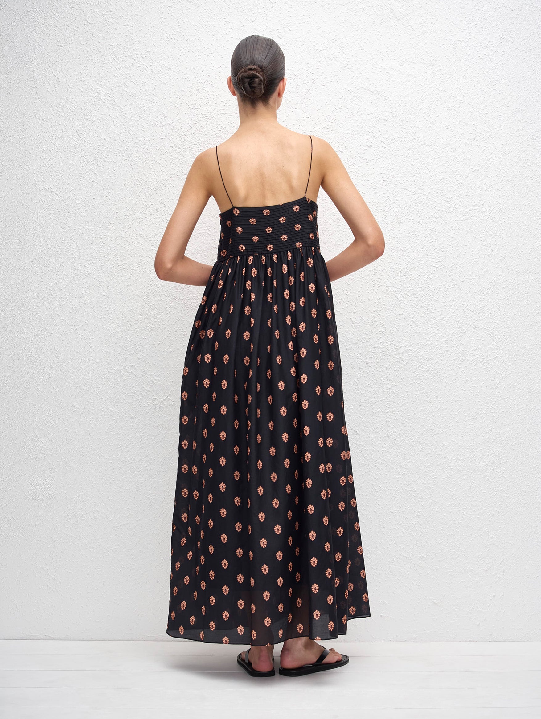 Empire Pintuck Bodice Dress in Vida