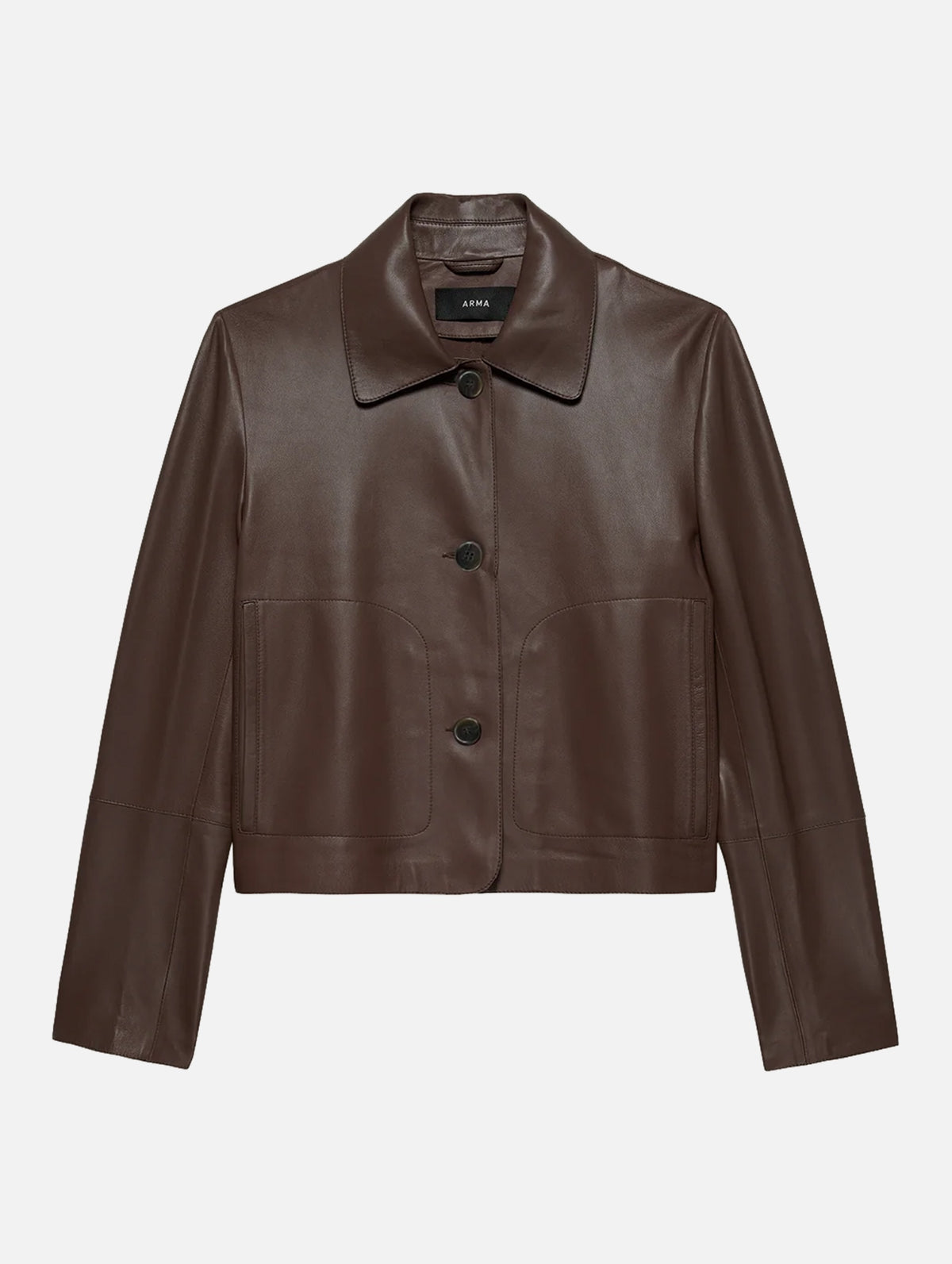 Emy Leather Jacket in Marrone