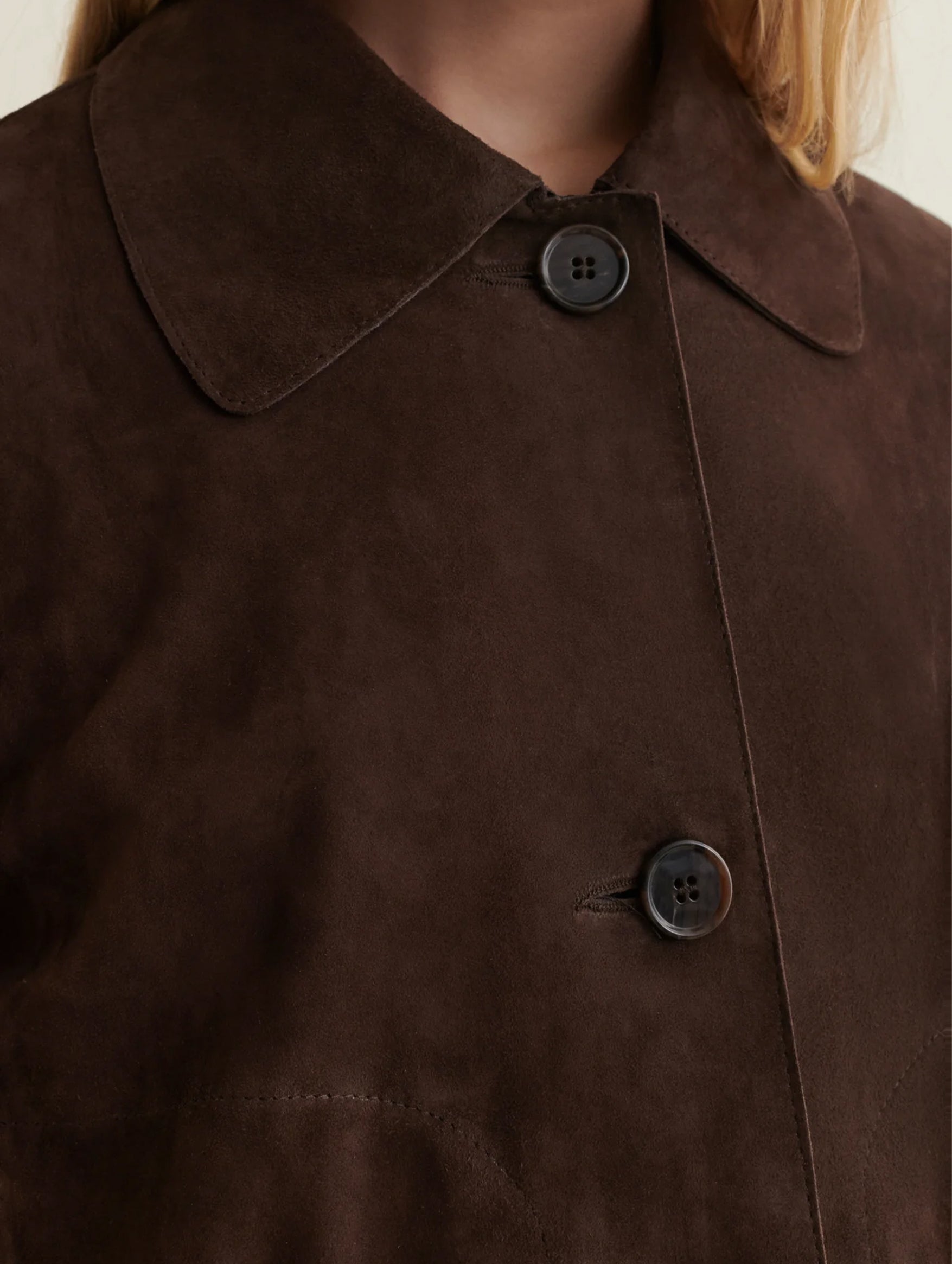 Emy Suede Jacket in Mud Brown
