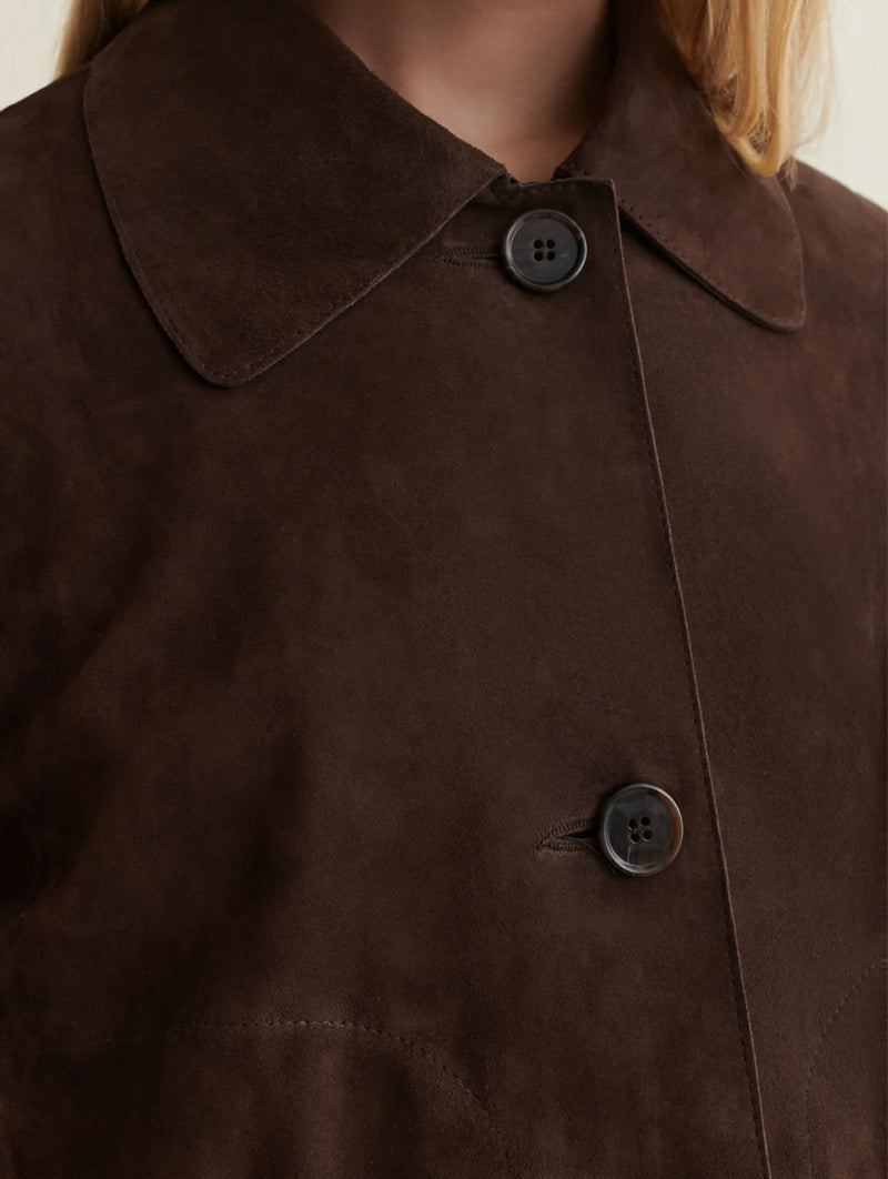 Emy Suede Jacket in Mud Brown