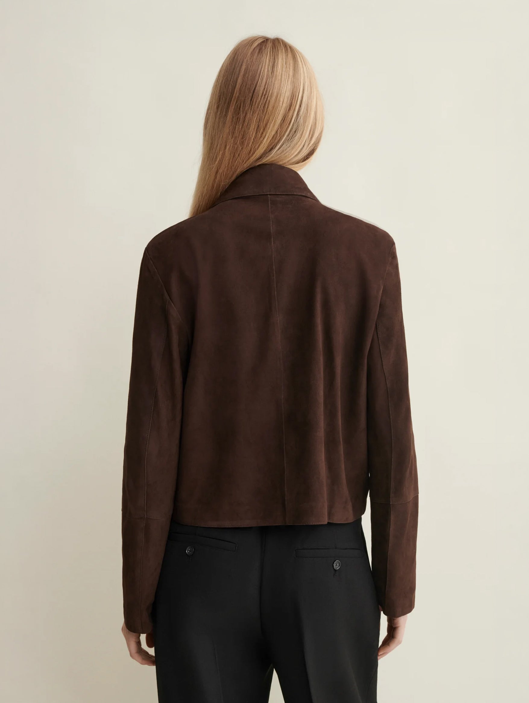 Emy Suede Jacket in Mud Brown