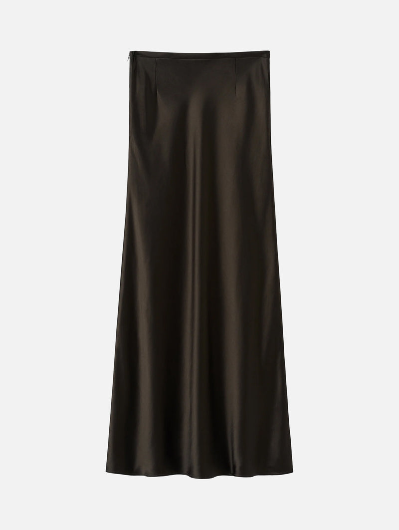 Eni Satin Skirt in Chocolate