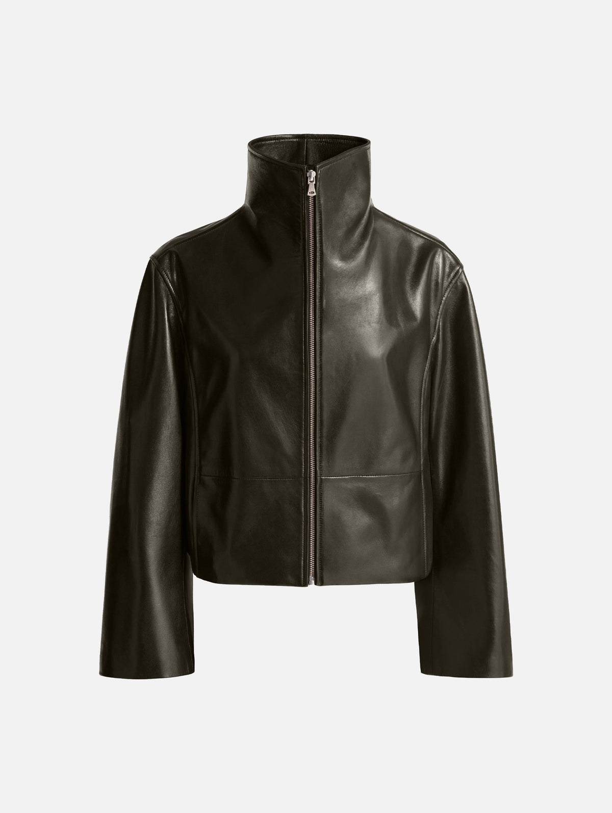 Etienne Leather Jacket in Olive
