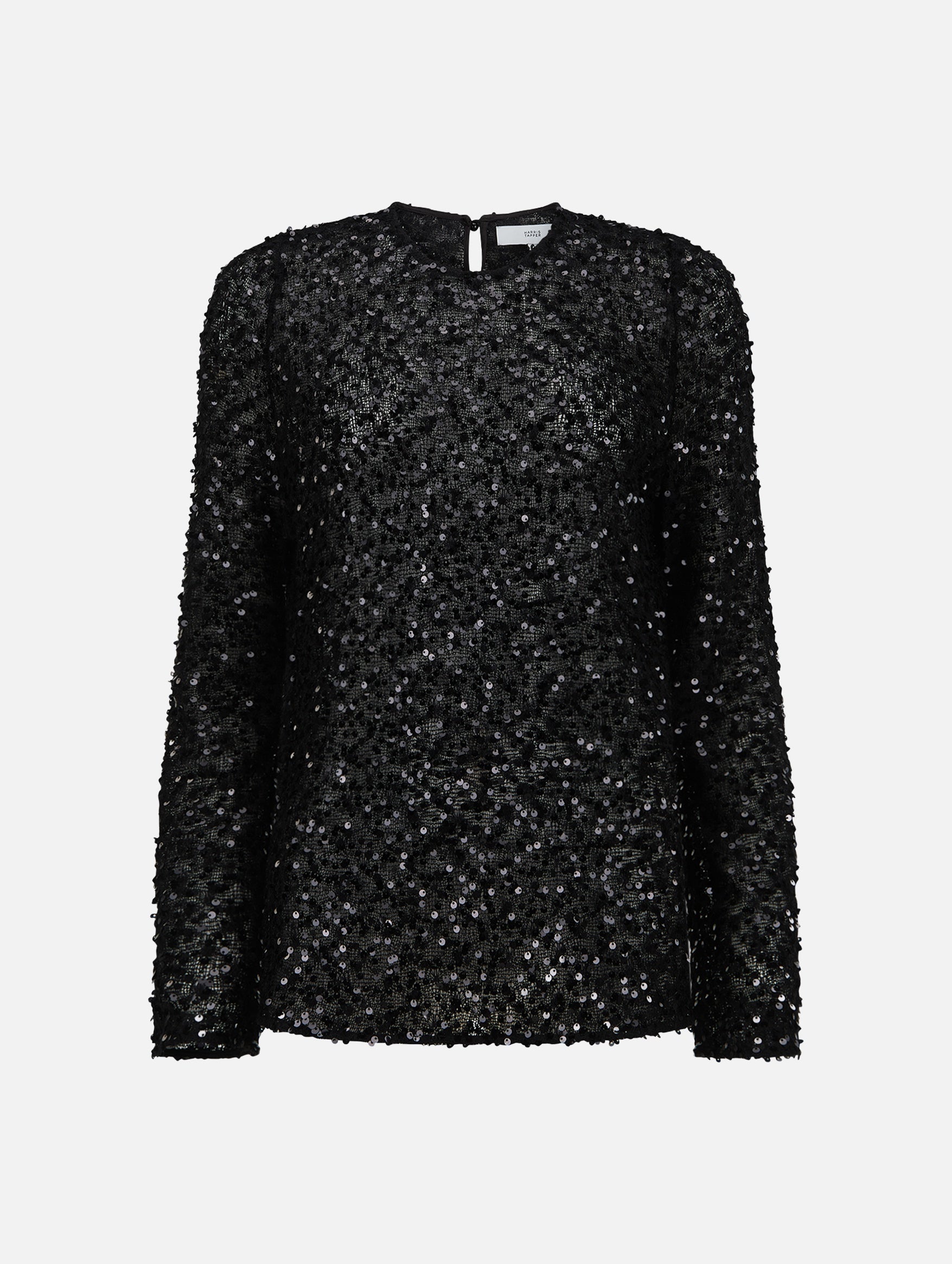Eva Sequin Top in Black