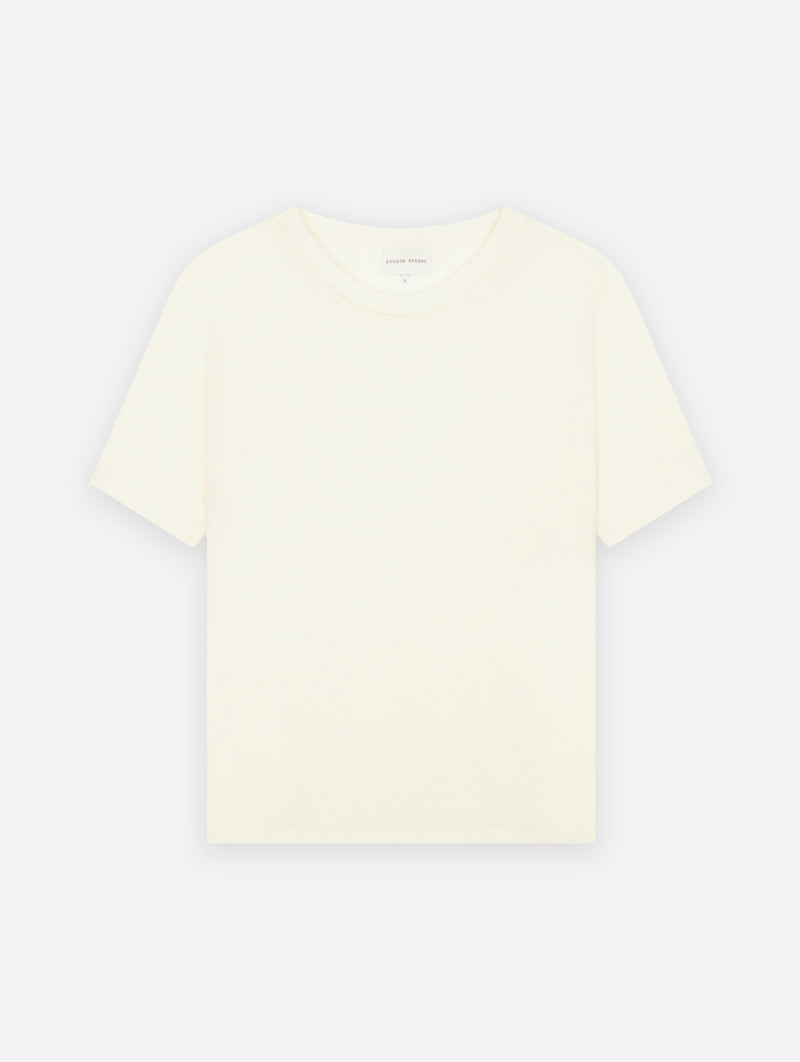 Ezra Short Sleeve Tee in Ivory