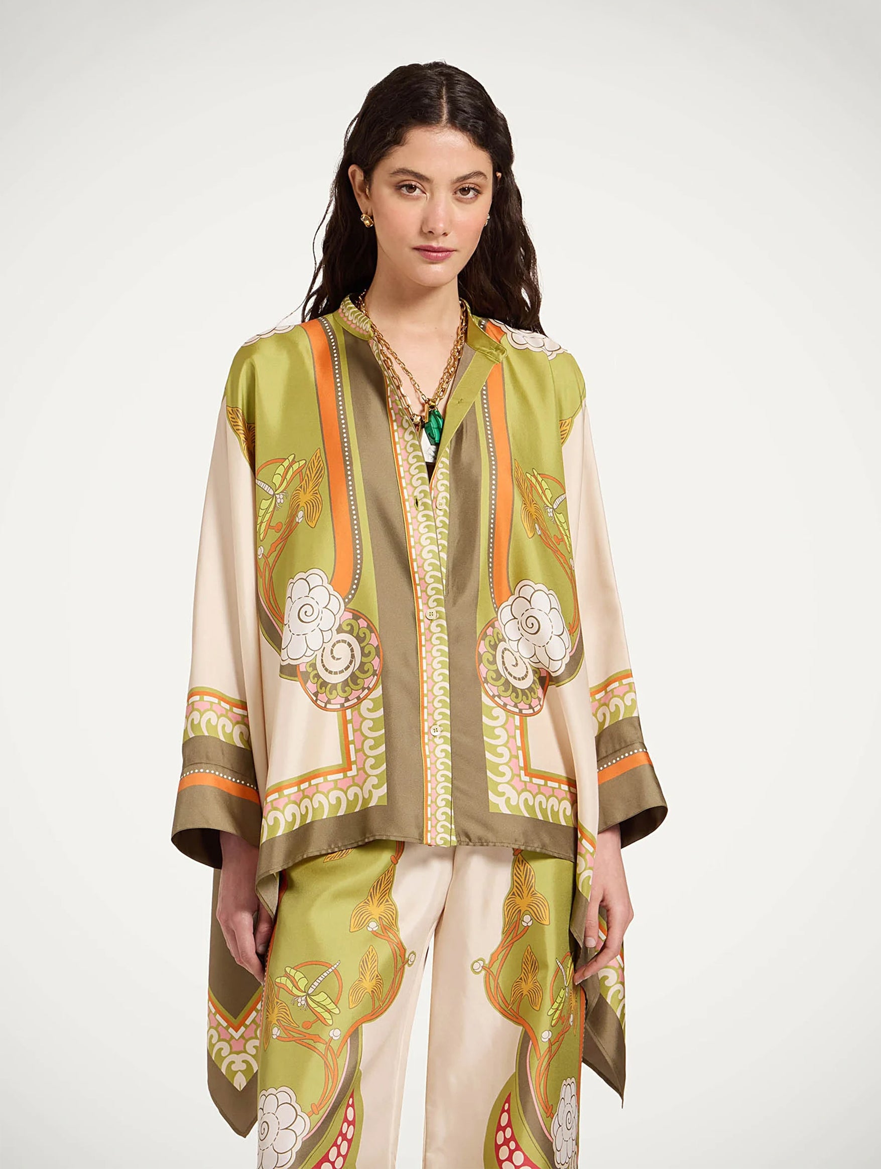 Foulard Shirt in Ambrosia Placée Ivory