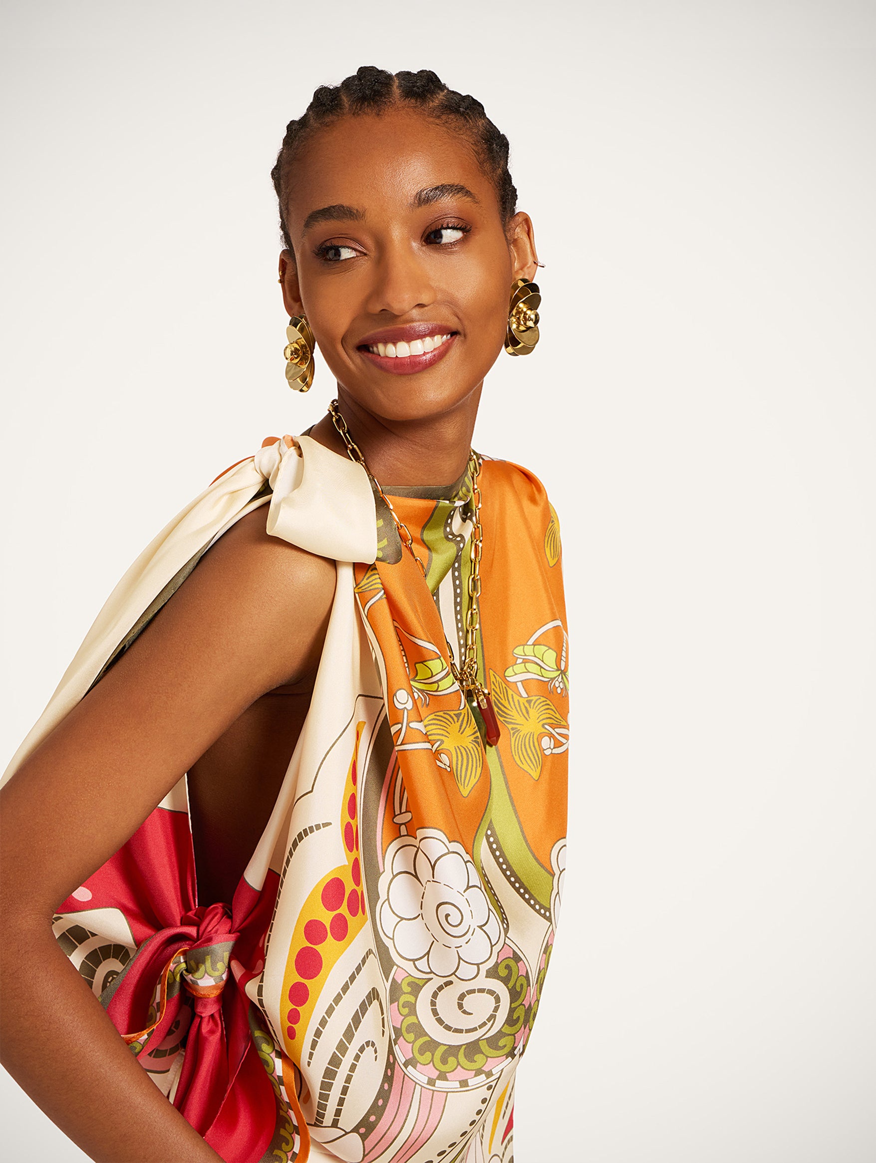 Full-On Foulard in Ambrosia Placée Orange
