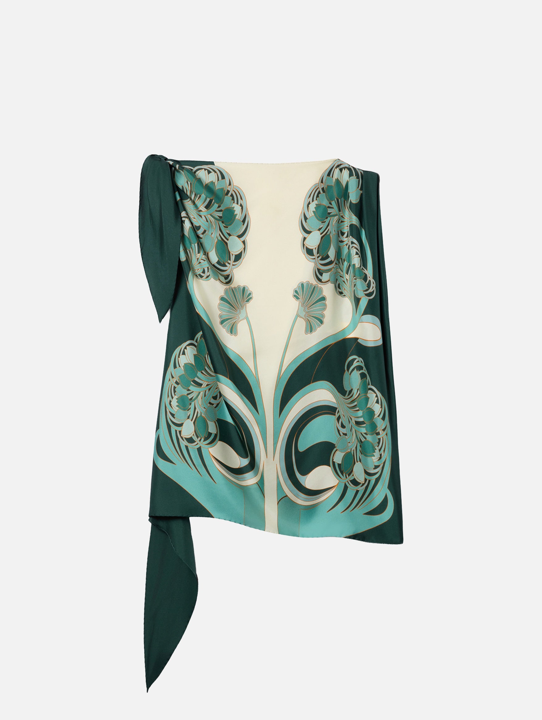 Full-On Foulard in Blooming Tulip Placée Mint